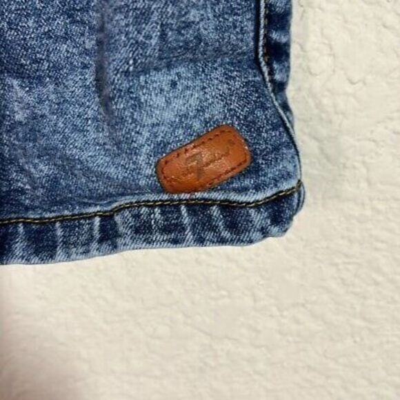 7 For All Mankind Baby Toddler Denim Overall Shorts Size 18M Blue - Picture 3 of 7